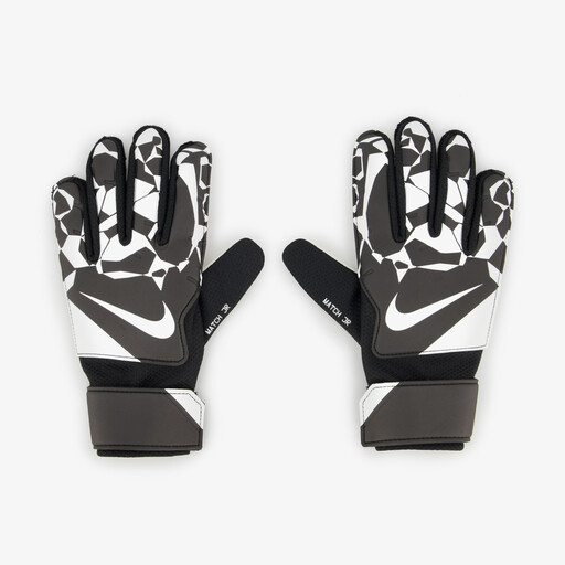 Match kinder keepershandschoenen wit zwart