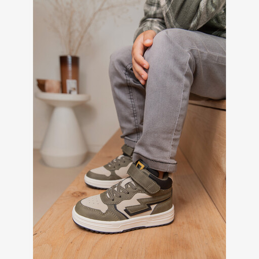 Hoge jongens sneakers groen