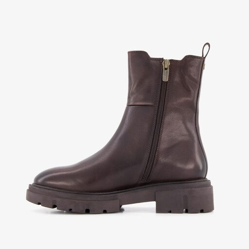Leren dames Chelsea boots bruin