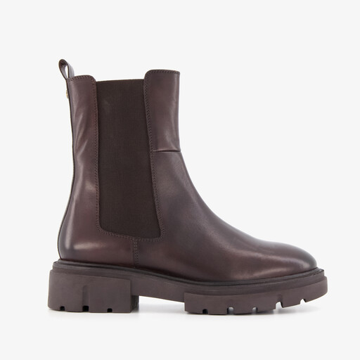 Leren dames Chelsea boots bruin