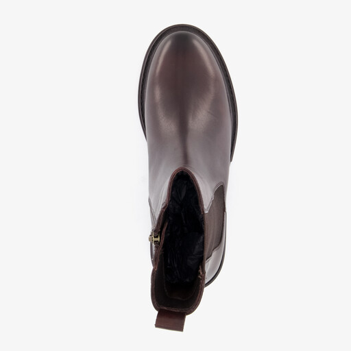 Leren dames Chelsea boots bruin