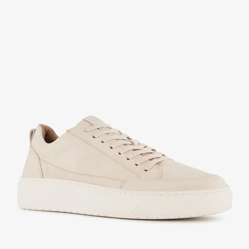 Leren heren sneakers beige