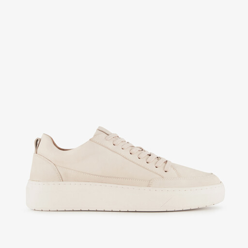 Leren heren sneakers beige