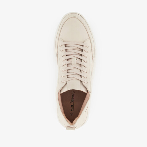 Leren heren sneakers beige