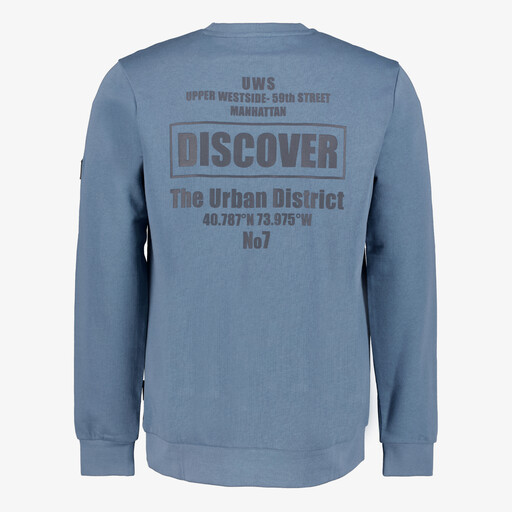 Heren sweater blauw