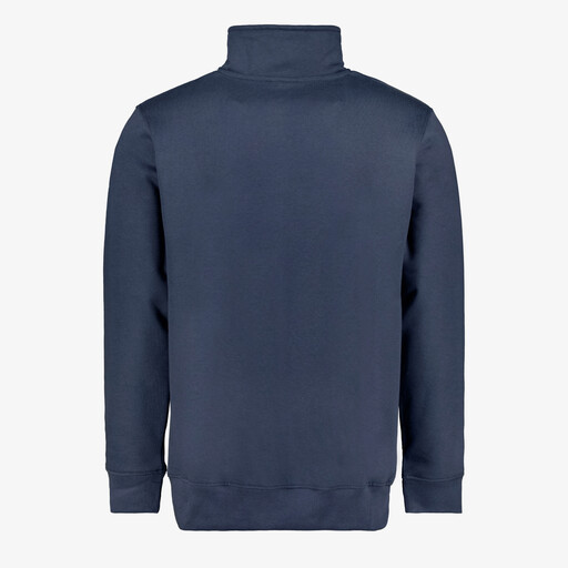 Heren trui met rits blauw