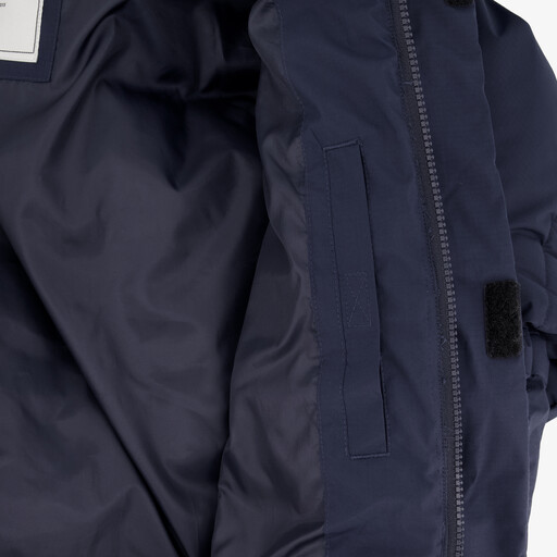 Gewatteerde heren jas blauw