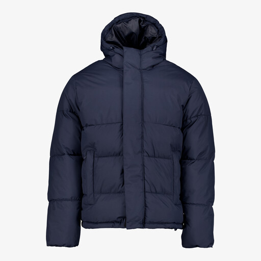 Gewatteerde heren jas blauw