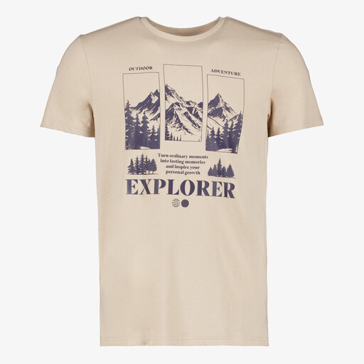 Heren T-shirt beige