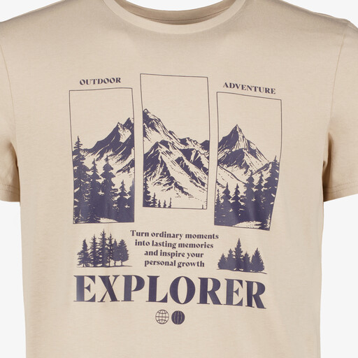 Heren T-shirt beige