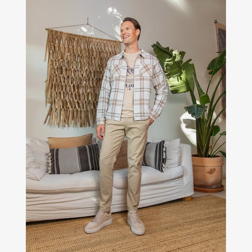 Slim fit heren chino beige L34