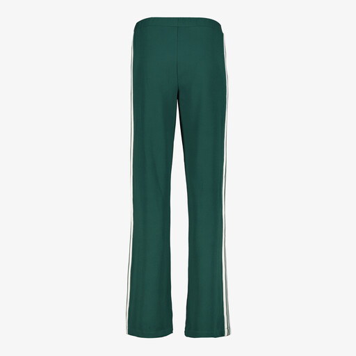 Dames wide leg broek met bies groen