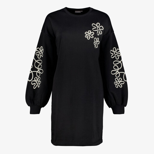 Twoday dames jurk met borduursels zwart