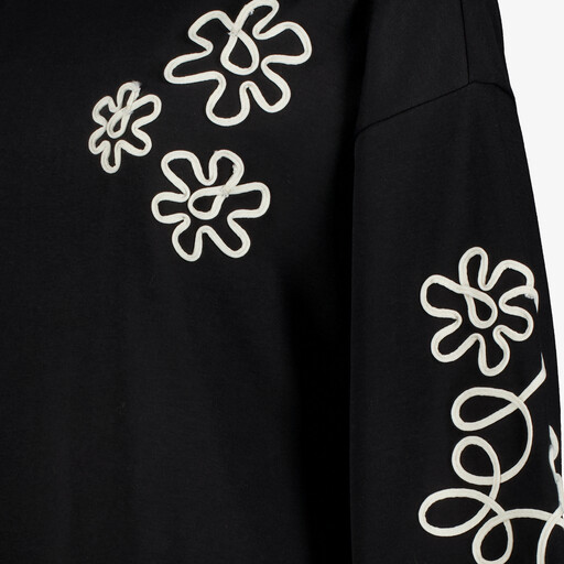 Twoday dames jurk met borduursels zwart