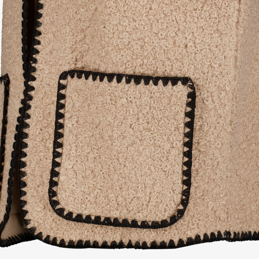 Dames teddy gilet bruin