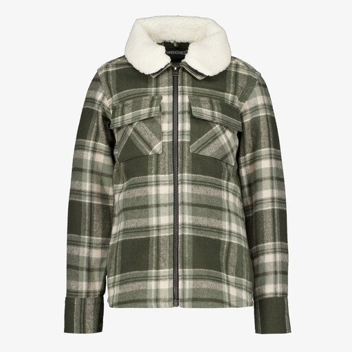 Geruite jongens blouse met teddy kraag