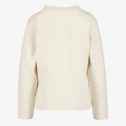 Jongens shirt met lange mouwen en wolven beige