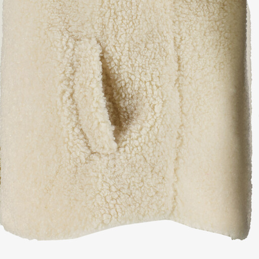 Meisjes teddy gilet beige