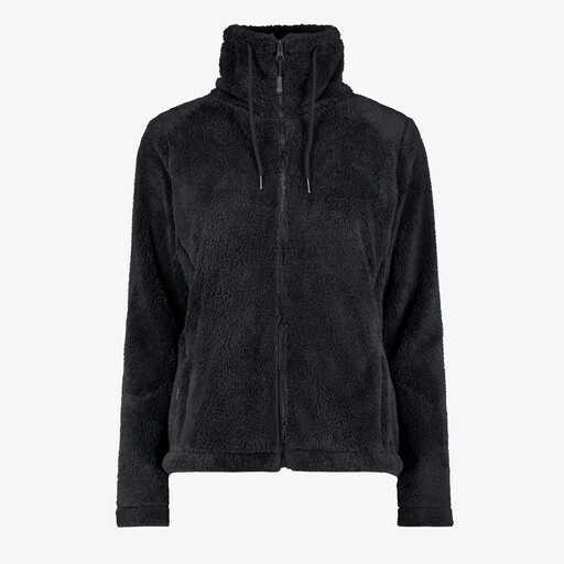 Furry dames fleece vest zwart