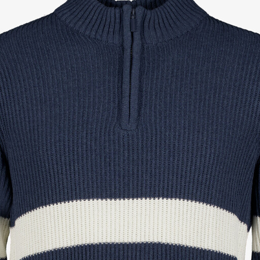 Heren trui donkerblauw wit
