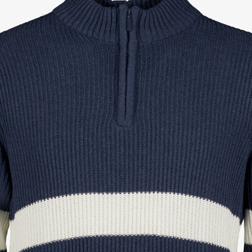 Heren trui donkerblauw wit