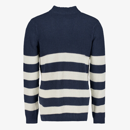 Heren trui donkerblauw wit