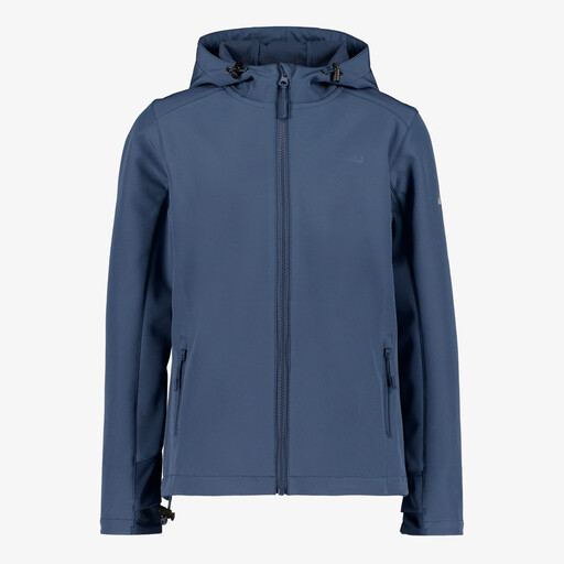 Kinder softshell jas blauw