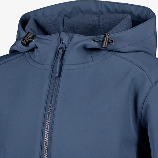Kinder softshell jas blauw
