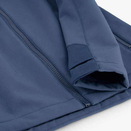 Kinder softshell jas blauw