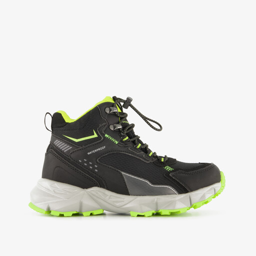 Hoge jongens wandelschoenen cat. A B zwart groen