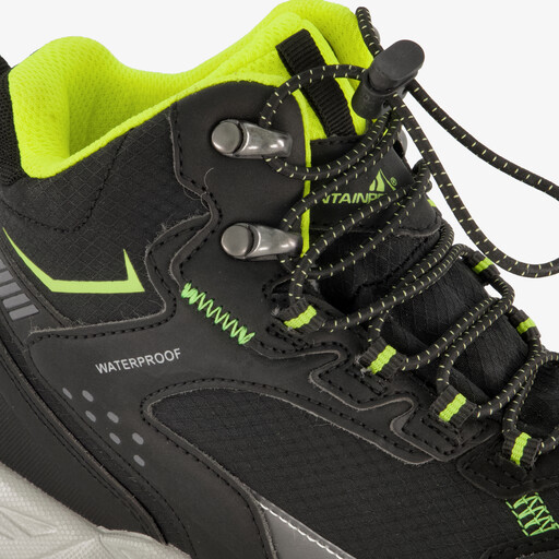 Hoge jongens wandelschoenen cat. A B zwart groen