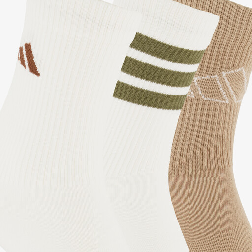 3-pack sokken wit beige