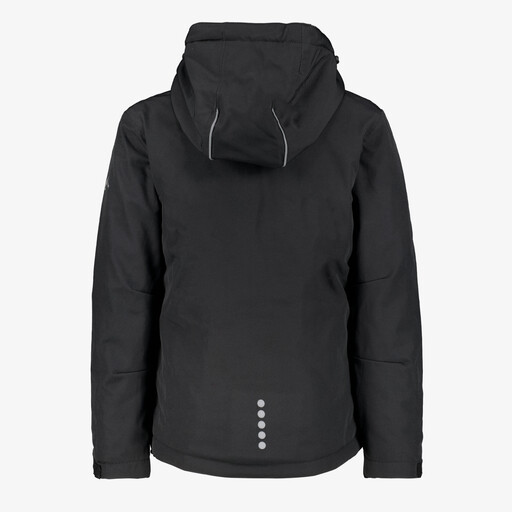 Gewatteerde kinder softshell jas zwart