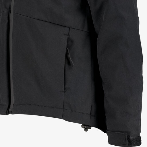 Gewatteerde kinder softshell jas zwart