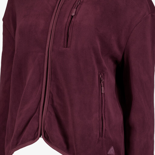 Dames outdoor fleece vest bordeaux