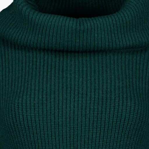 Geribde dames coltrui groen