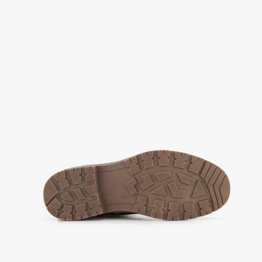 Dames enkellaarsjes met gesp kaki