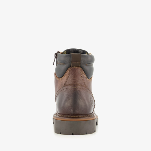 Leren heren veterboots bruin