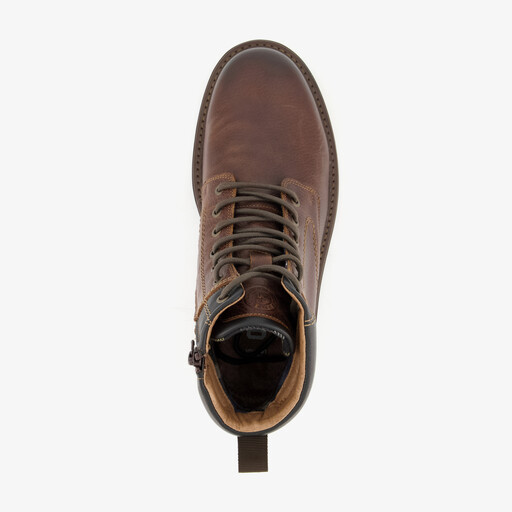 Leren heren veterboots bruin