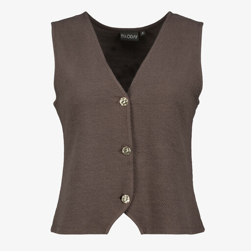 Dames gilet bruin