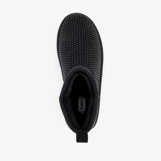 Dames enkellaarsjes met strass steentjes zwart