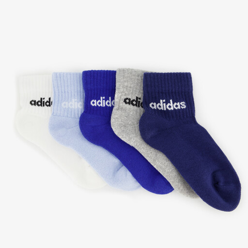 5-pack kinder sokken blauw