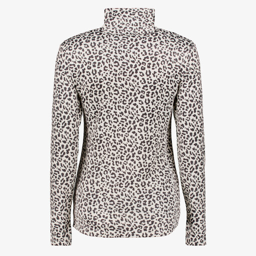 Dames skipully met rits luipaardprint