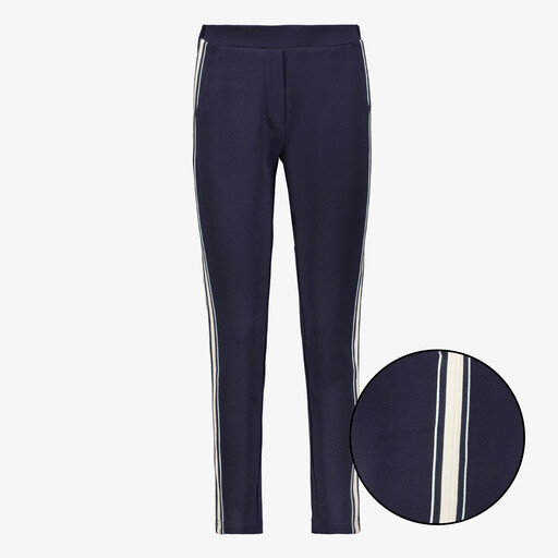Dames broek met bies blauw