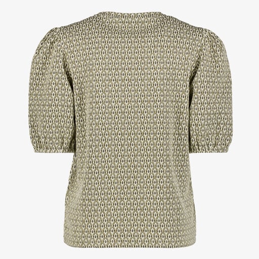 Dames shirt met pofmouwen groen
