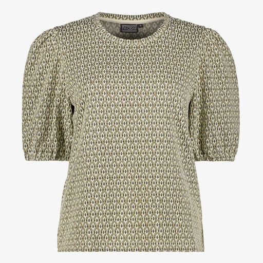 Dames shirt met pofmouwen groen