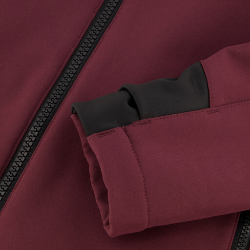 Kinder softshell jas bordeauxrood