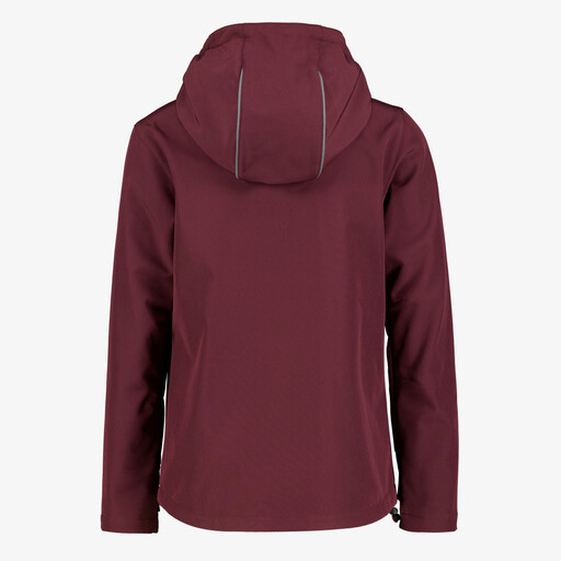 Kinder softshell jas bordeauxrood