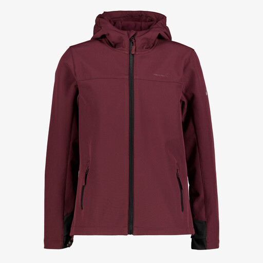 Kinder softshell jas bordeauxrood
