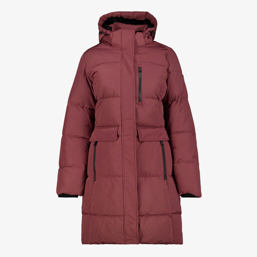 Gewatteerde dames outdoor jas rood